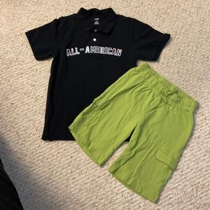 GYMBOREE Golf/polo shirt and shorts - size 12